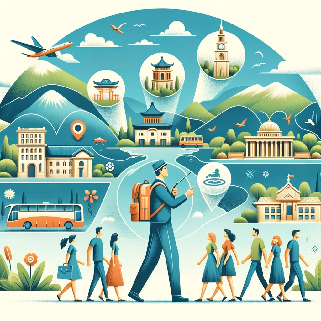 Exploration de la ville avec un guide